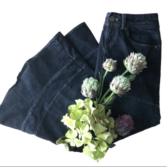 Dkny Dresses & Skirts - Flared Denim Skirt Dark Wash Jean Skirt